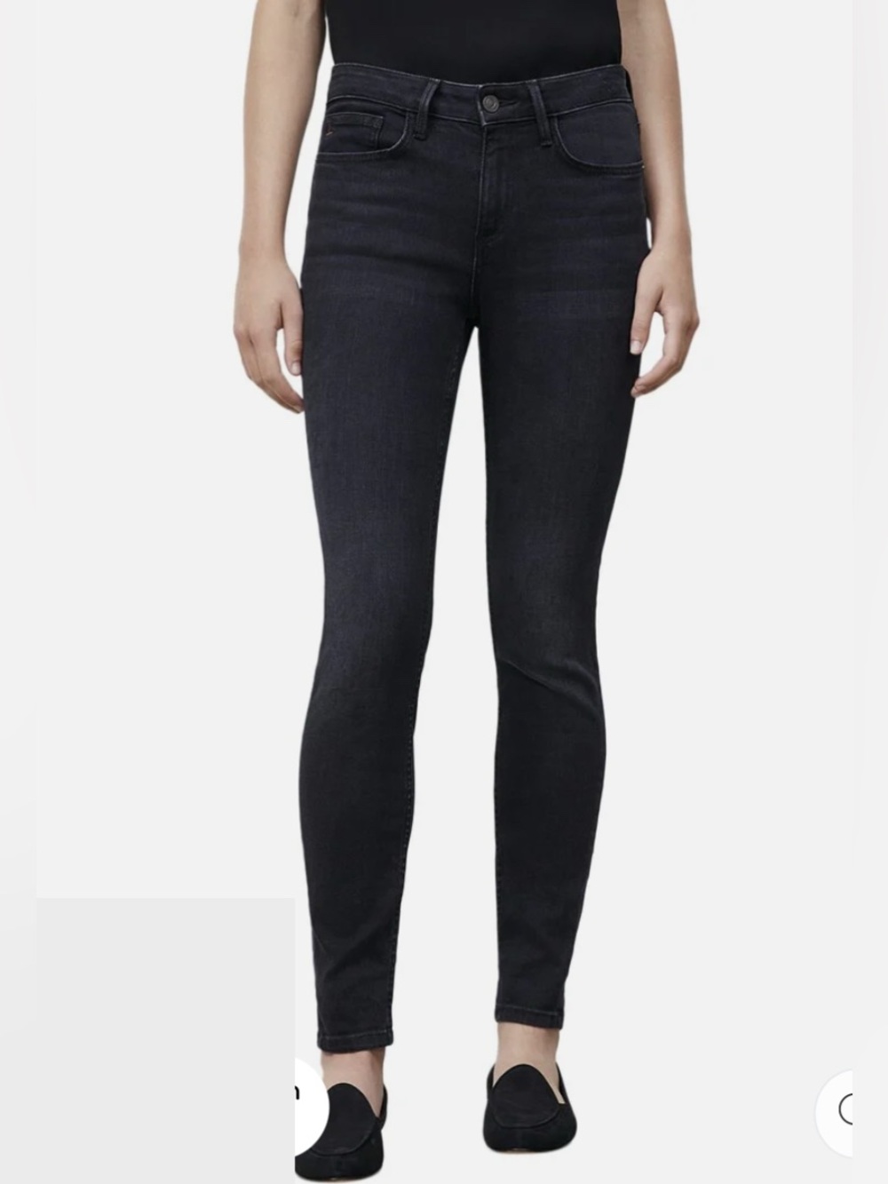 LAFAYETTE 148 NEW YORK Mercer Jean in Washed Onyx Skinny 31 Cotton Stretch USA